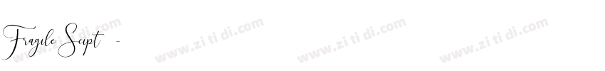 FragileScipt 常规字体转换